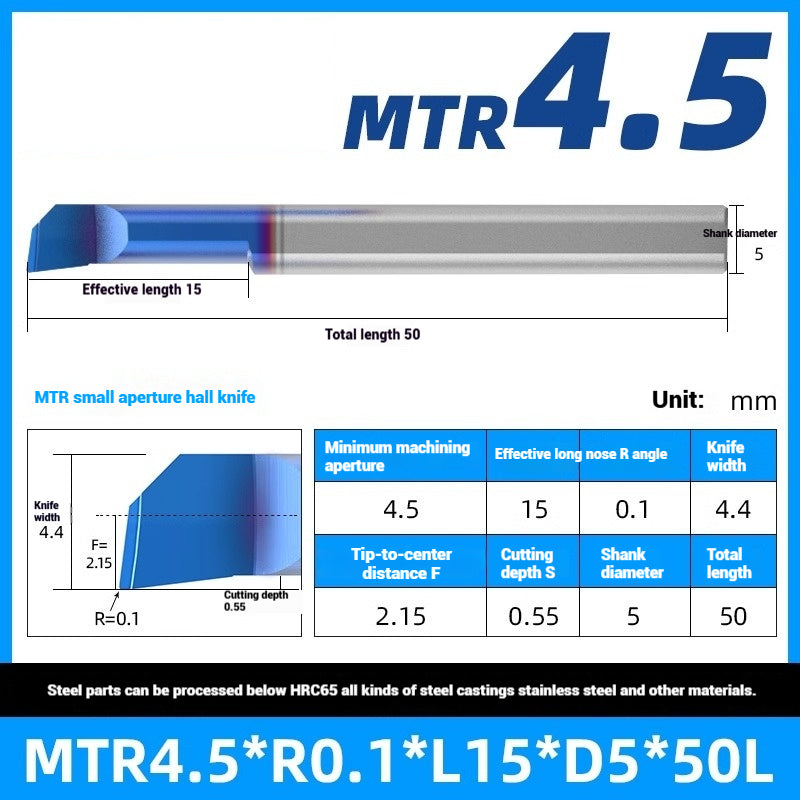 1122-MTR Small Bore Boring Tools Precision Boring Tools for Wear-Resistant Steel CNC Boring Bars Tungsten Carbide Alloy Shock-Resistant Miniature Turning Tools Shandong Denso Pricision Tools Co.,Ltd.